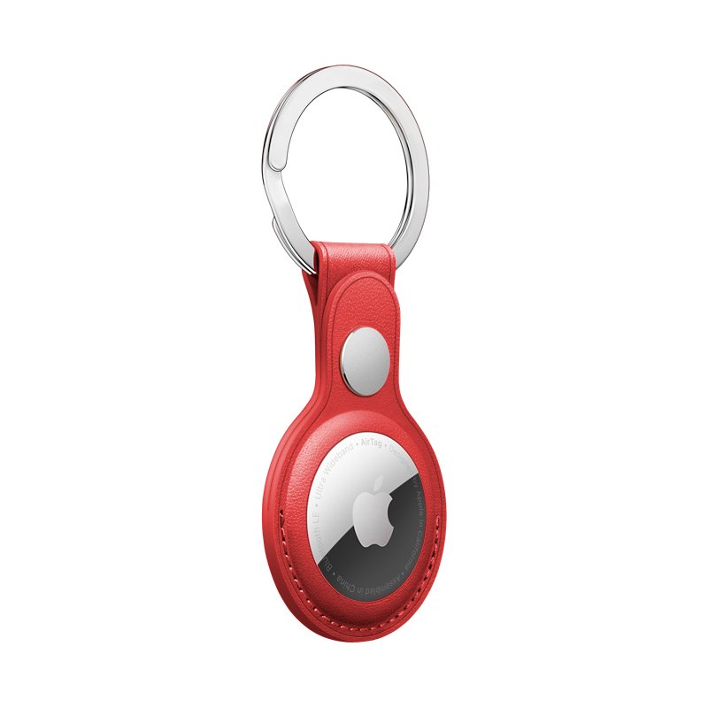 Llavero Protector COOL Compatible con AirTag Polipiel Rojo