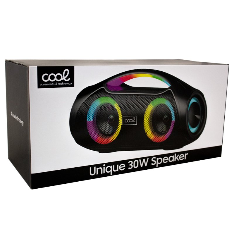 Altavoz Música Universal Bluetooth Marca COOL Unique (30W) Negro