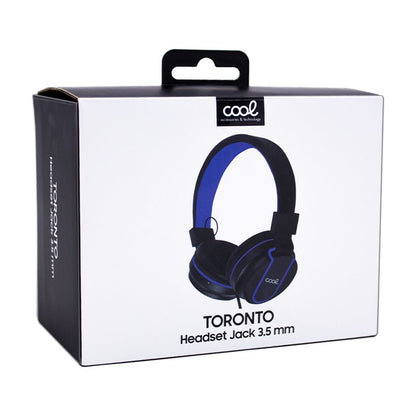 Auriculares Cascos Jack 3,5 mm COOL Toronto Negro-Azul