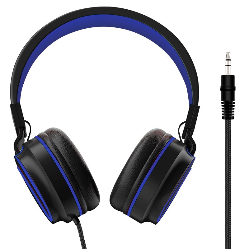 Auriculares Cascos Jack 3,5 mm COOL Toronto Negro-Azul