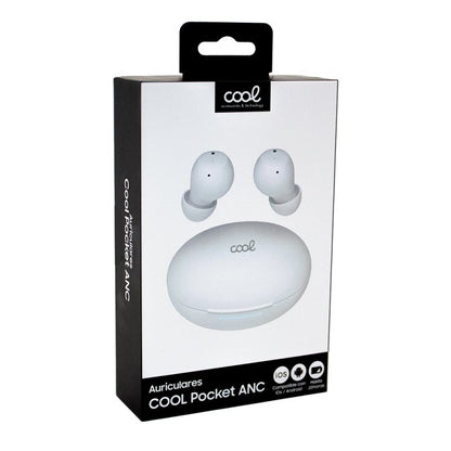 Auriculares Stereo Bluetooth Earbuds ANC COOL Pocket Blanco