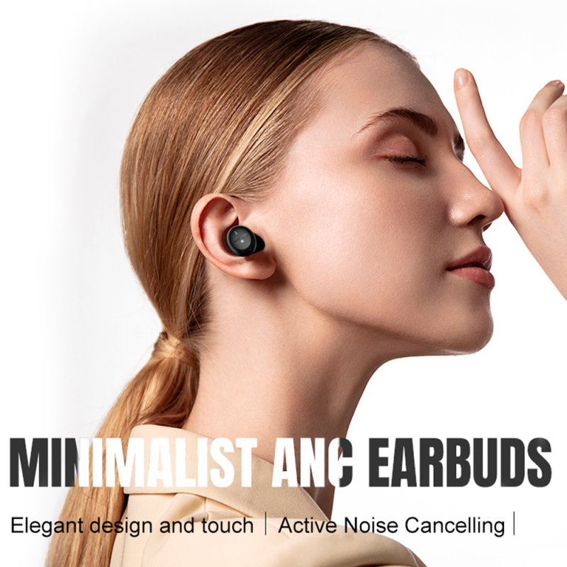 Auriculares Stereo Bluetooth Earbuds ANC COOL Pocket Negro