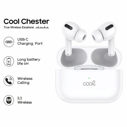 Auriculares Stereo Bluetooth Earbuds COOL Chester Blanco