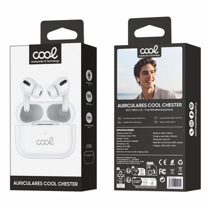 Auriculares Stereo Bluetooth Earbuds COOL Chester Blanco