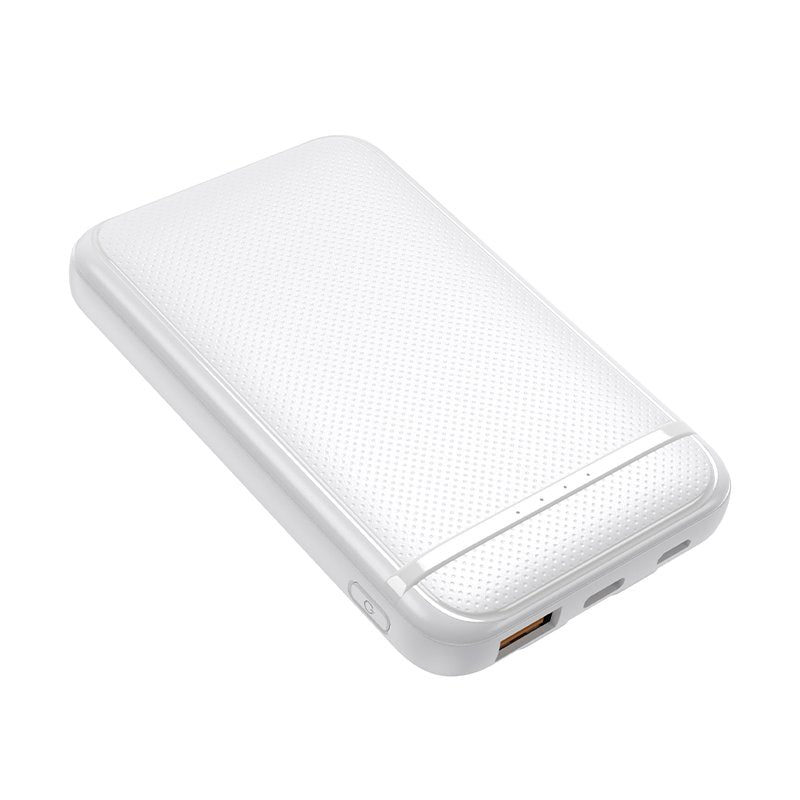 Bateria Externa Power Bank 5000 mAh COOL (2 Cables: TIPO C / Lightning) Blanco