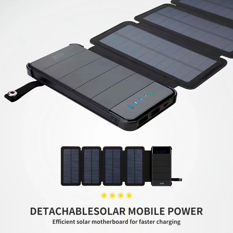 Bateria Externa Universal Power Bank Solar 10.000 mAh con 4 Paneles Solares COOL