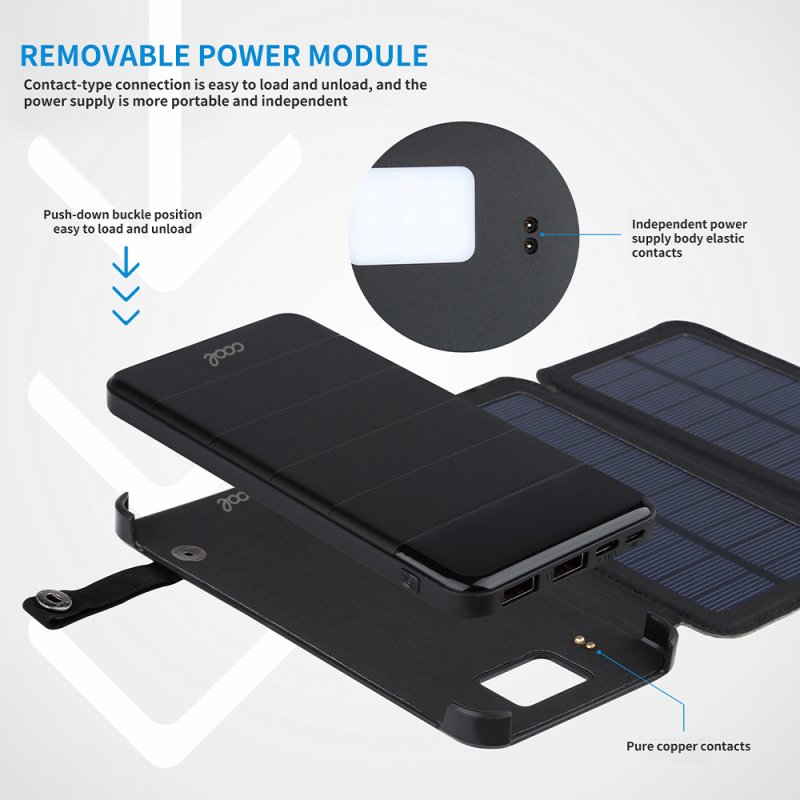 Bateria Externa Universal Power Bank Solar 10.000 mAh con 4 Paneles Solares COOL