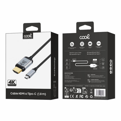 Cable HDMI a Tipo-C Audio-Video Universal (1.8 m) Ultra 4K COOL