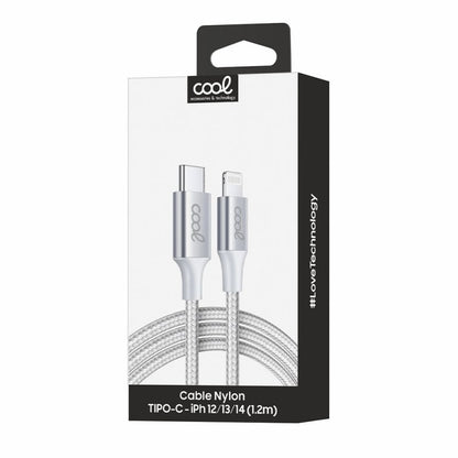 Cable USB COOL Nylon Universal Tipo C a Lightning (1.2 metros)