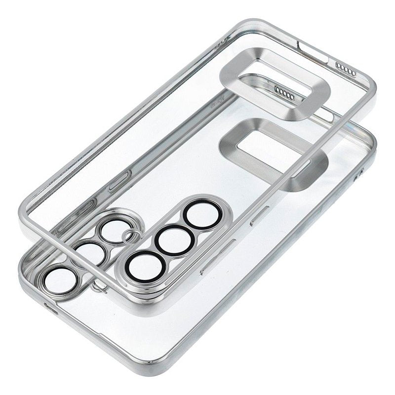Carcasa COOL para Samsung A266 Galaxy A26 5G / A17 / A17 5G Borde Metalizado (Plata)
