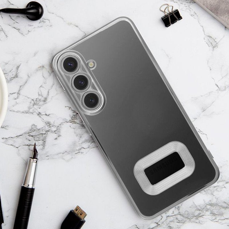 Carcasa COOL para Samsung A266 Galaxy A26 5G / A17 / A17 5G Borde Metalizado (Plata)