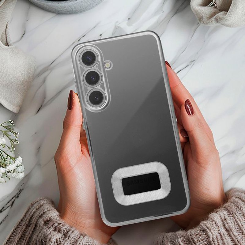 Carcasa COOL para Samsung A266 Galaxy A26 5G / A17 / A17 5G Borde Metalizado (Plata)