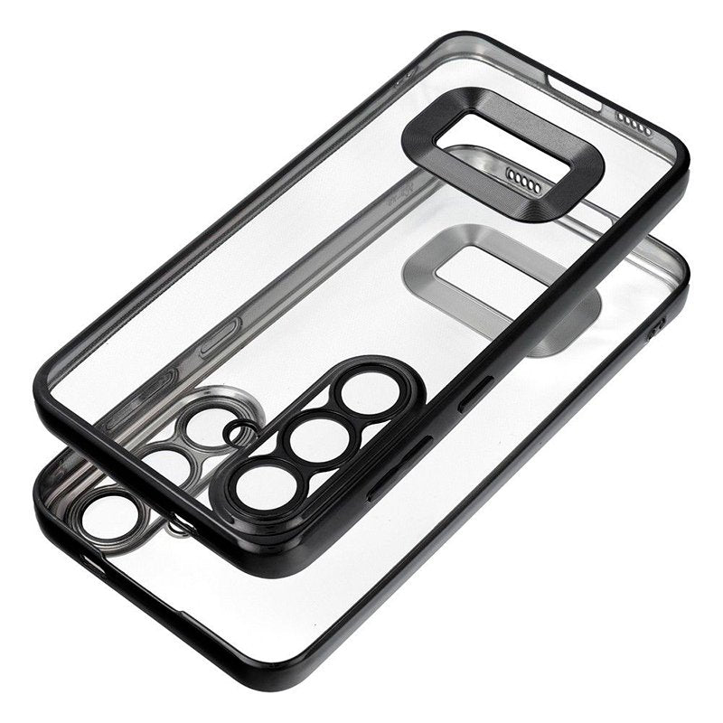 Carcasa COOL para Samsung A566 Galaxy A56 5G Borde Metalizado (Negro)