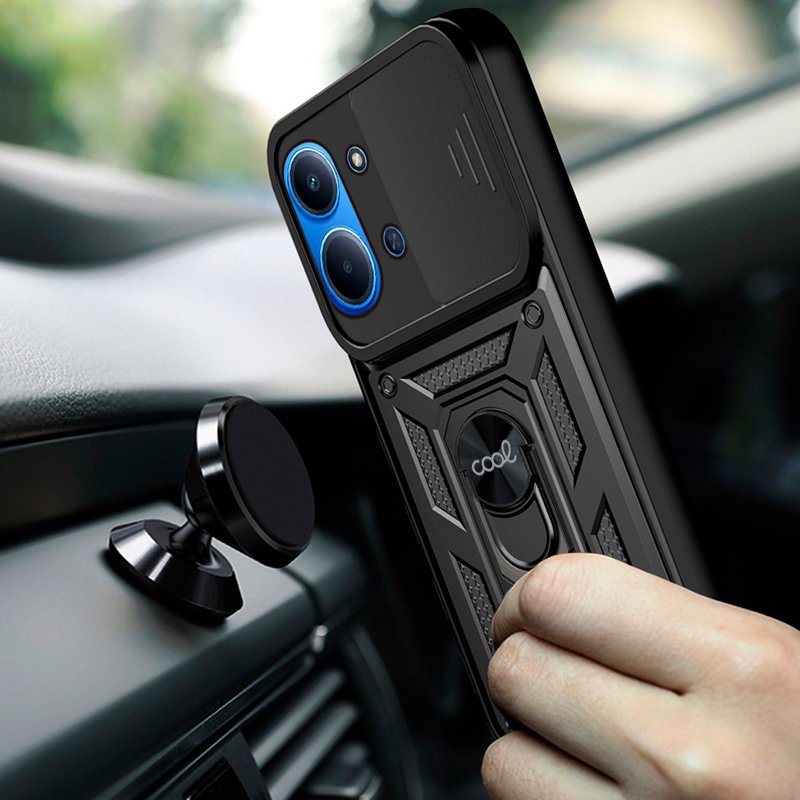 Carcasa COOL para Xiaomi Redmi 15C / 15C 5G / Poco C85 Hard Ring Negro