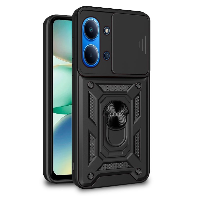 Carcasa COOL para Xiaomi Redmi 15C / 15C 5G / Poco C85 Hard Ring Negro