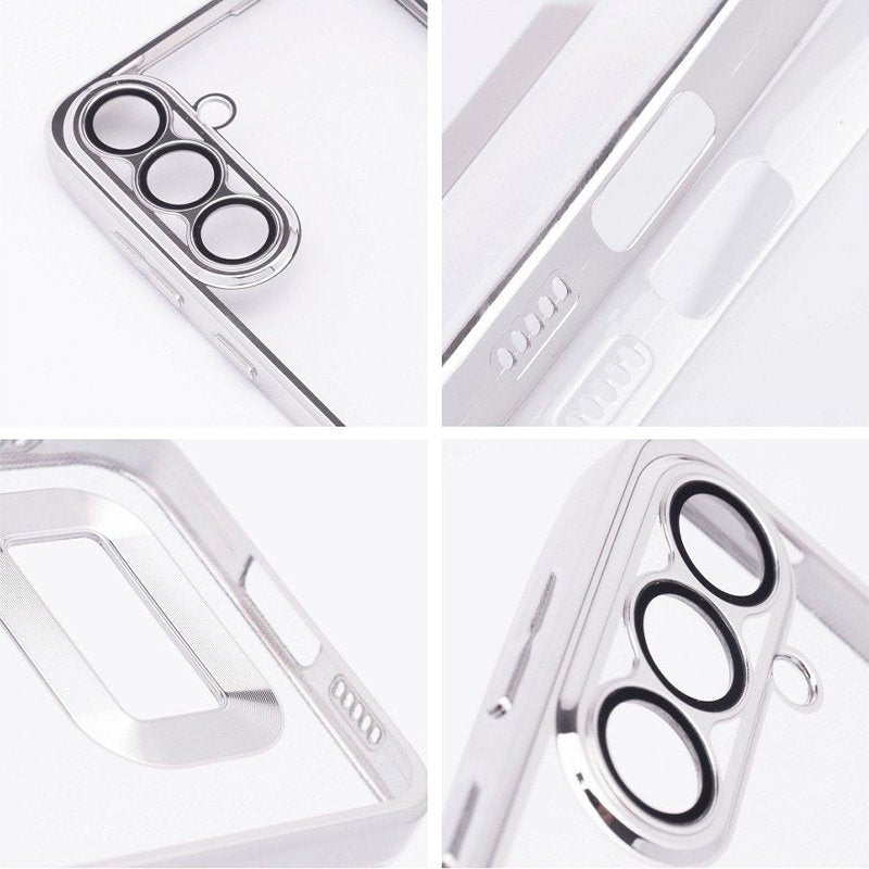 Carcasa COOL para Xiaomi Redmi Note 14 Pro 5G / Note 14 Pro Plus 5G / Poco X7 Borde Metalizado (Plata)