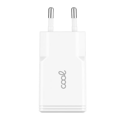 Cargador Red Universal Fast Charger (PD) Tipo-C / USB Dual COOL Plano (30W) Blanco