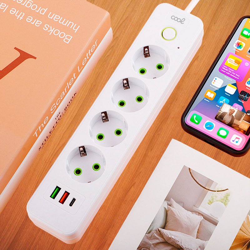 Cargador Universal Multipuerto COOL (Regleta 7 Puertos) Blanco