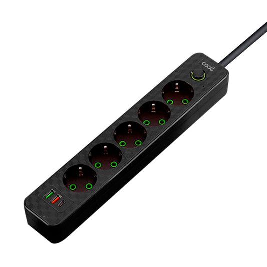Cargador Universal Multipuerto COOL (Regleta 7 Puertos) Negro