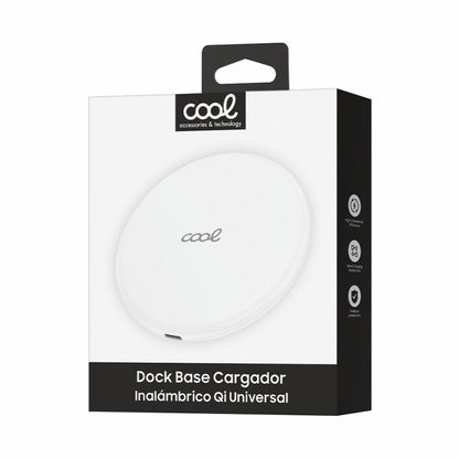 Dock Base Cargador Smartphones Inalámbrico Qi Universal COOL Blanco