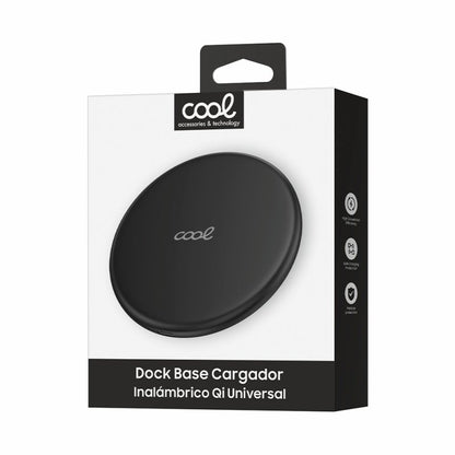 Dock Base Cargador Smartphones Inalámbrico Qi Universal COOL Negro