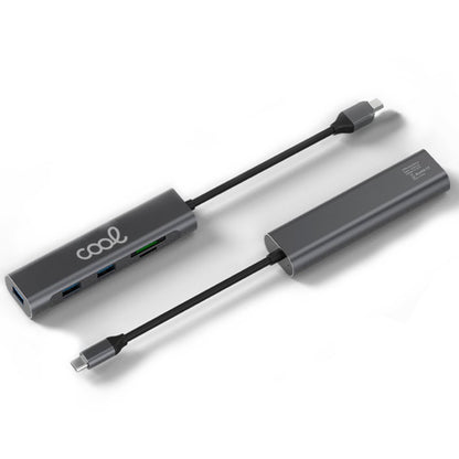 Hub Tipo-C Universal COOL 5 en 1 (3 x USB 3.0 + SD + Micro SD)