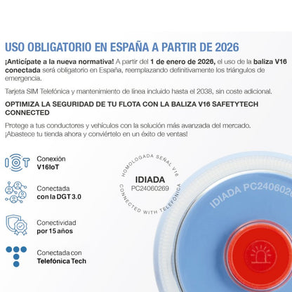 Luz Baliza Conectada (Homologada DGT) COOL Safetytech