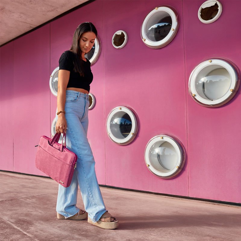 Maletín Ordenador Portátil 15-17 Pulgadas COOL Sigma Rosa