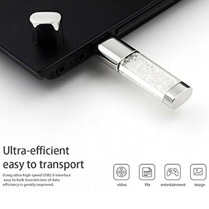 Pen Drive USB x64 GB 3.0 COOL Crystal Blanco