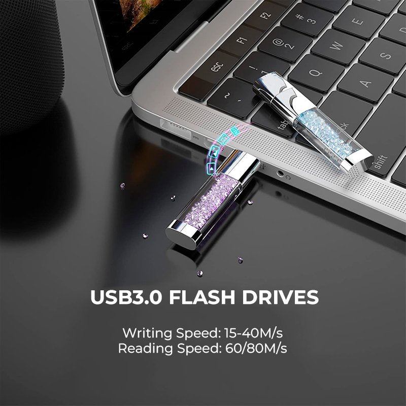 Pen Drive USB x64 GB 3.0 COOL Crystal Celeste