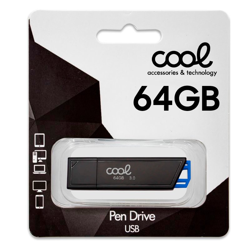 Pen Drive USB x64 GB 3.0 COOL Lancer Azul