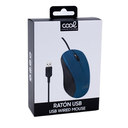 Ratón COOL USB Wired Azul