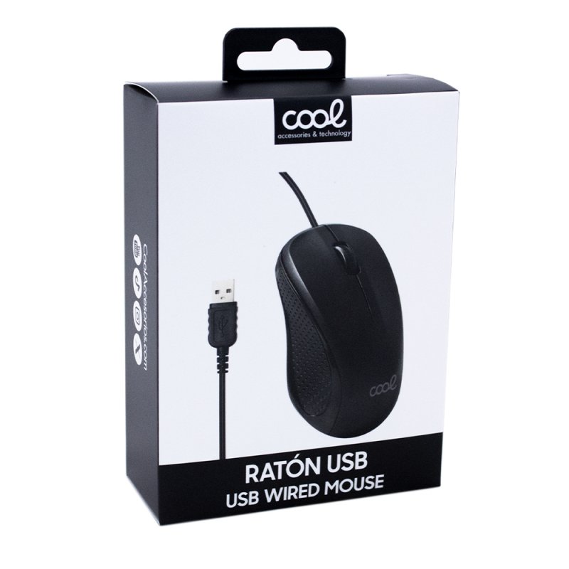 Ratón COOL USB Wired Negro