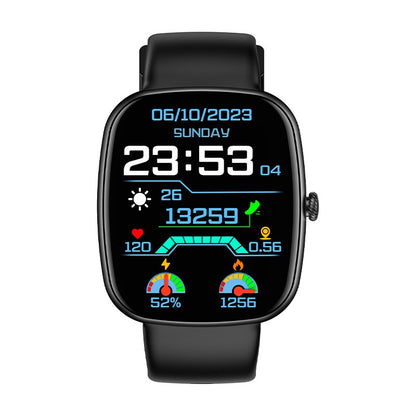 Smartwatch COOL Border Silicona Negro (Llamadas, Salud, Deporte)