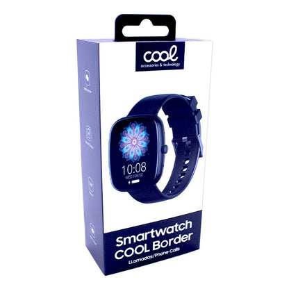 Smartwatch COOL Border Silicona Negro (Llamadas, Salud, Deporte)