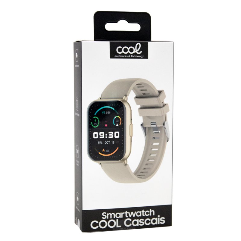 Smartwatch COOL Cascais Silicona Champagne (Llamadas, Salud, Deporte)