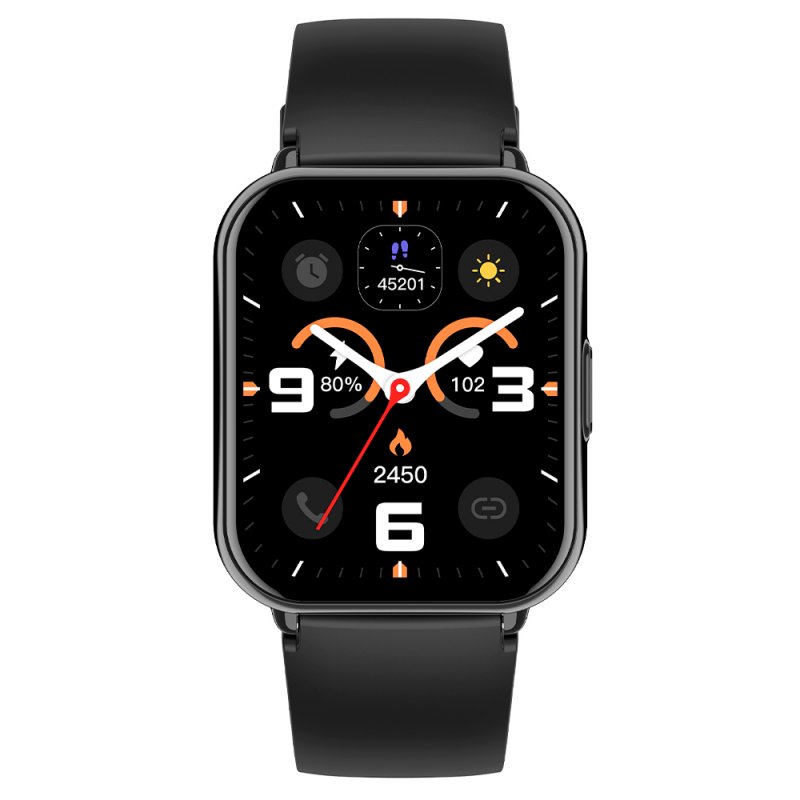 Smartwatch COOL Cascais Silicona Negro (Llamadas, Salud, Deporte)