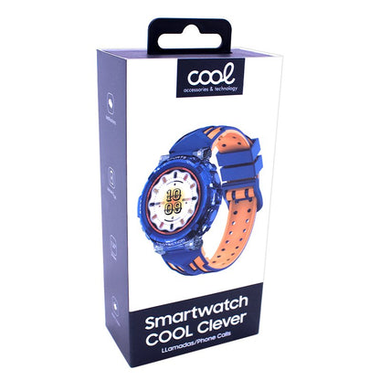 Smartwatch COOL Clever Silicona Azul (Llamadas, Salud, Deporte)