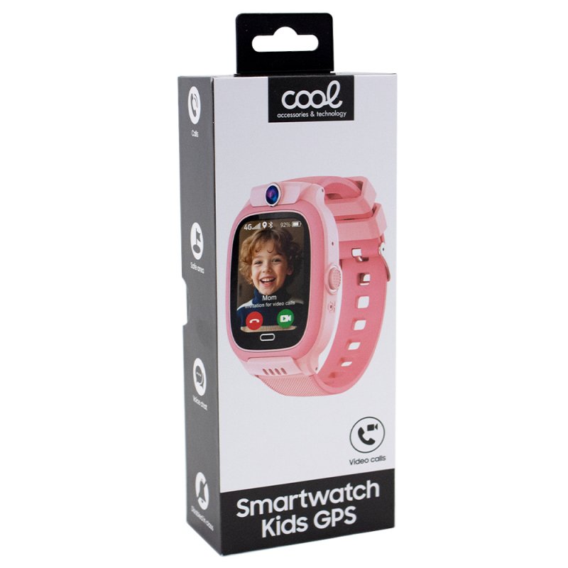 Smartwatch COOL Kids 4G GPS Silicona Rosa (Localización, Videollamadas, SIM)