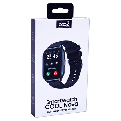 Smartwatch COOL Nova Silicona Negro (Llamadas, Salud, Deporte)