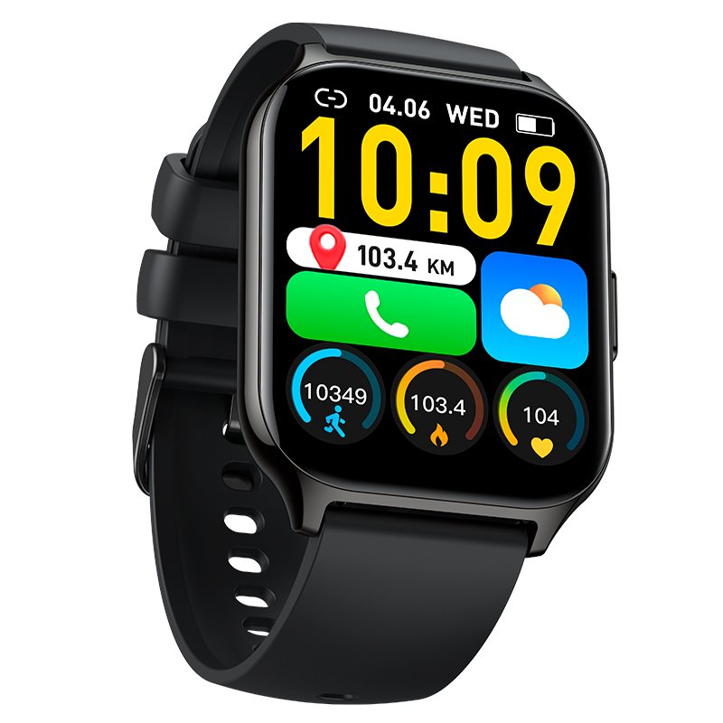 Smartwatch COOL Nova Silicona Negro (Llamadas, Salud, Deporte)