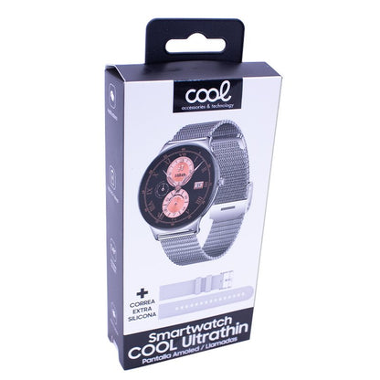 Smartwatch COOL Ultrathin + 2 Correas (Amoled, Llamadas, Ultrafino) Gris