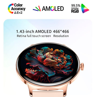 Smartwatch COOL Ultrathin + 2 Correas (Amoled, Llamadas, Ultrafino) Negro