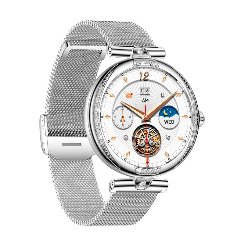 Smartwatch Pantalla Amoled COOL Mónaco + 2 Correas (Llamadas, Salud) Plateado