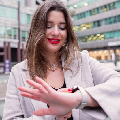 Smartwatch Pantalla Amoled COOL Mónaco + 2 Correas (Llamadas, Salud) Plateado