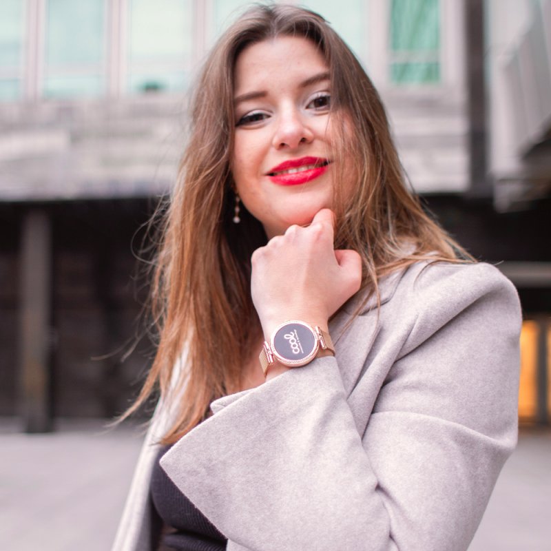 Smartwatch Pantalla Amoled COOL Mónaco + 2 Correas (Llamadas, Salud) Rose Gold