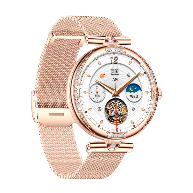 Smartwatch Pantalla Amoled COOL Mónaco + 2 Correas (Llamadas, Salud) Rose Gold