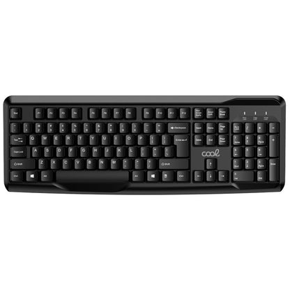 Teclado Office Inalámbrico PC Kit + Ratón COOL Enter Negro (Español)