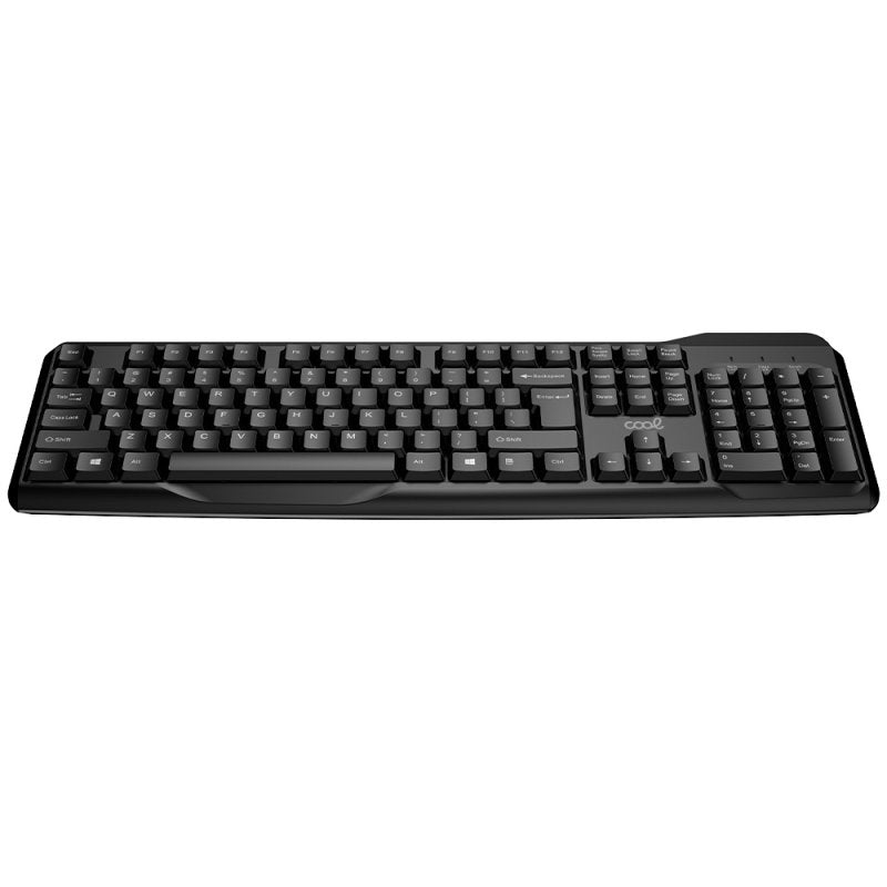 Teclado Office Inalámbrico PC Kit + Ratón COOL Enter Negro (Español)