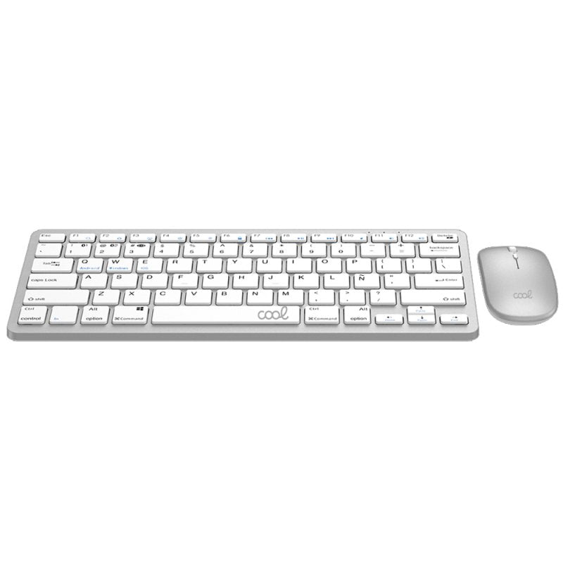 Teclado y Ratón Bluetooth PC / Tablet COOL Mobility Blanco (Español)
